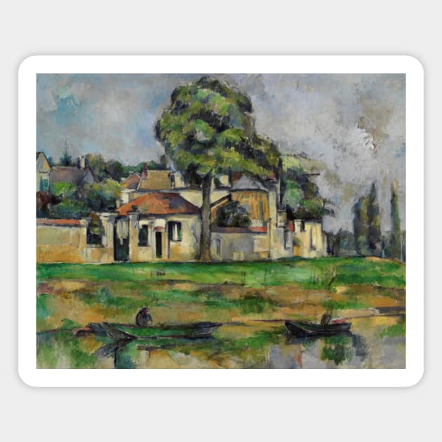 Banks of the Marne by Paul Cezanne Magnet by Classic Art Stall